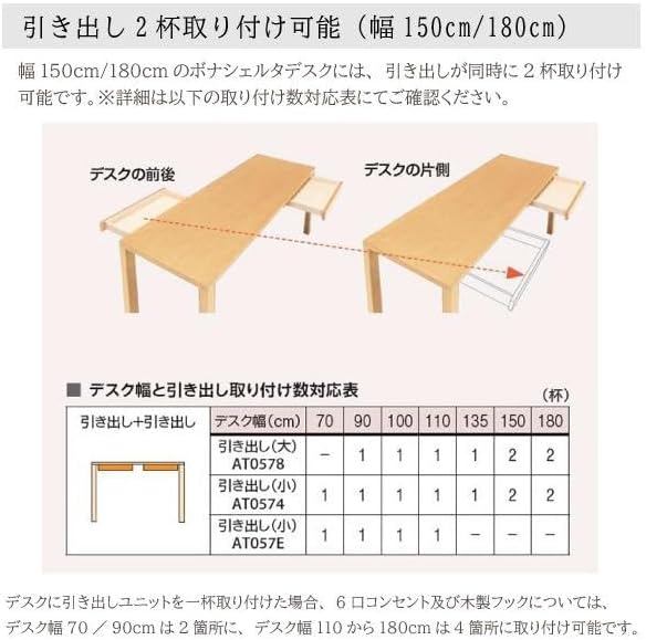 カリモク家具 AT0578 AT0578MK 引出ユニット (大) ボナシェルタ奥行60cm用 Buona scelta 引き出し