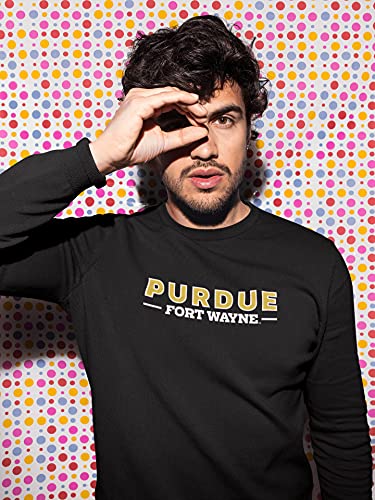 CreateMyTee | Purdue Fort Wayne Text Only Crewneck Sweatshirt3