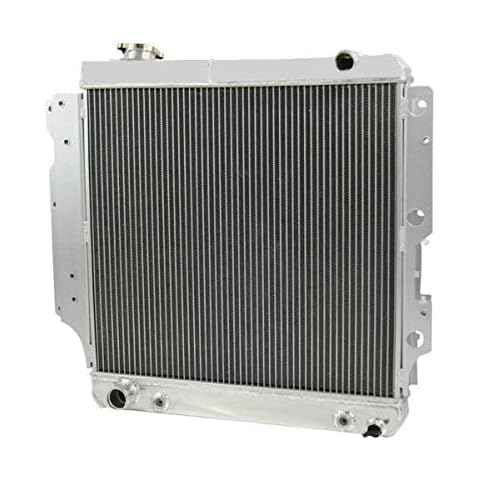 Tiziri Aluminum Radiator 87-06 3 Row Core for Jeep Wrangler YJ TJ 1987-2006 1988 1989 1990 04 05 2.4L 2.5L 4.0L 4.2L, L4 L6 Cover