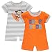 Wan-A-Beez Baby Boys' 2 Pack Graphic Short Sleeve Romper (3-6 Months, Surf Monkey)