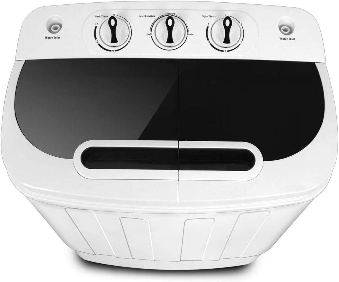 SUPER DEAL Compact Mini Twin Tub Washing Machine Review