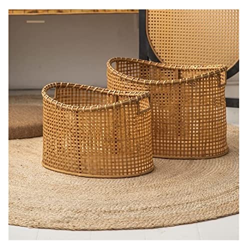 Panier à linge pliable en osier avec poignées ergonomiques - 5