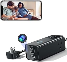 Charger Hidden Camera Table Outlet HD 1080P WiFi Nanny Cam with Video and Motion Detection Spy Cameras for Home Security Indoor/Outdoor