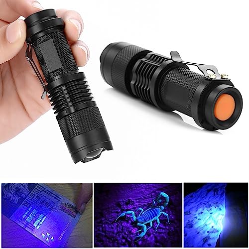 ILantule UV Taschenlampe - Ultraviolettes LED-Licht Mit Einstellbarem Fokus, Schwarzlicht-Strahler für Haustiere Urin-Detektor