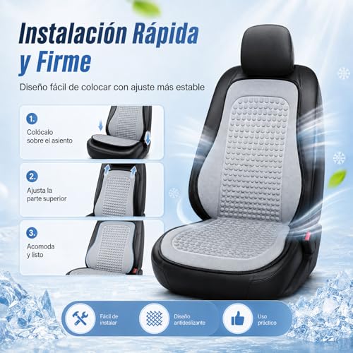Respaldo para asiento de auto refrescante y funda transpirable universal de coche 5