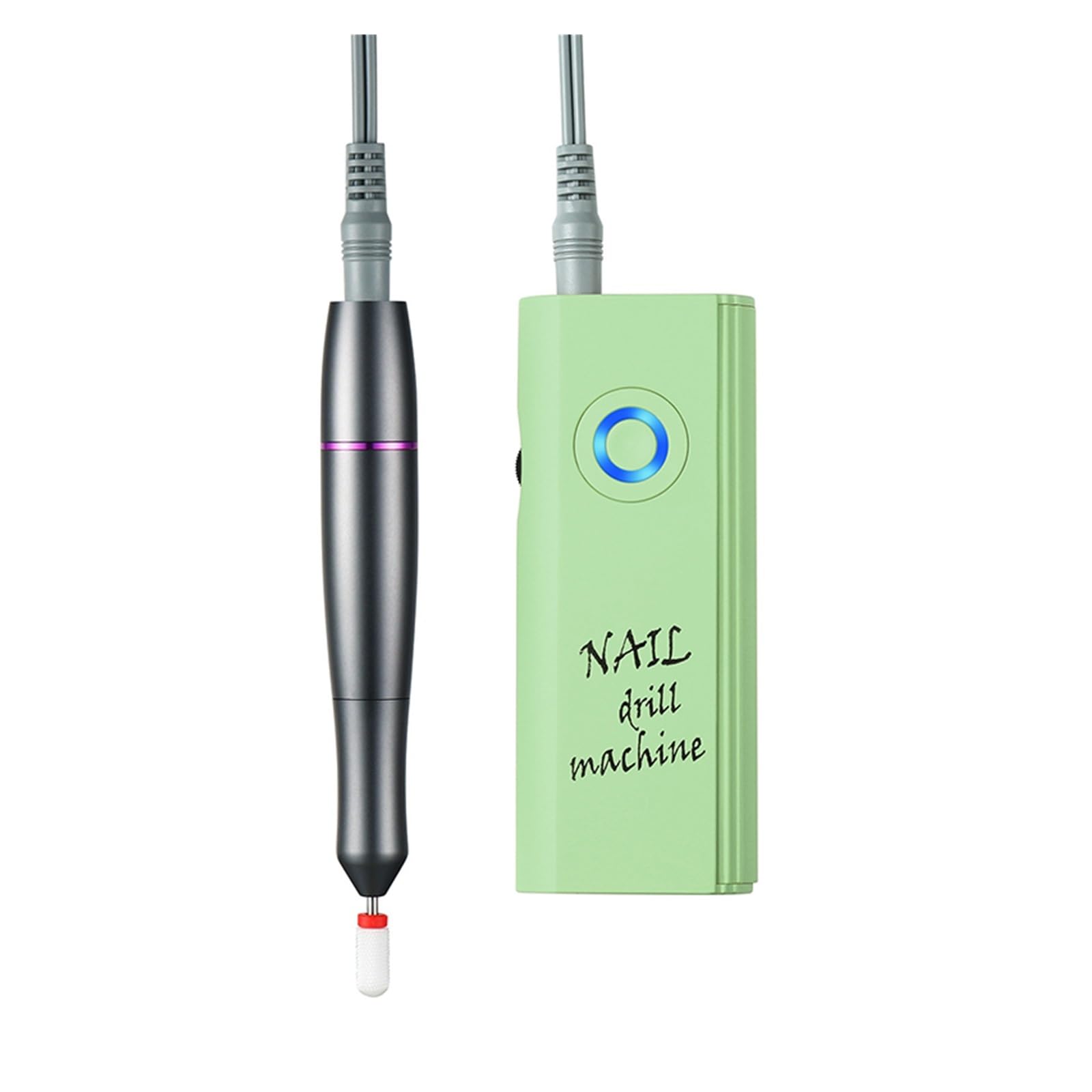 Fresa per Unghie, Trapano for Unghie Professionale da 30000 Giri/min, Trapano for Unghie Elettrico Portatile Cordless for manipolo for Unghie in Gel for Unghie in Acrilico(Groen)