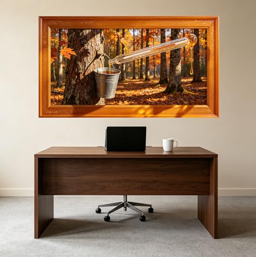 Décoration murale encadrée 3D grande taille autoadhésive rustique - 4