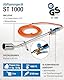 CFH Abflammgerät ST 1000 inkl. Gasschlauch - Unkrautbrenner Gas Anwendung mit 3/8 Anschluss für Gasflaschen, Ideal für Unkrautbeseitigung sowie Teer- und Teichfolienarbeiten, TÜV SÜD GS zertifiziert