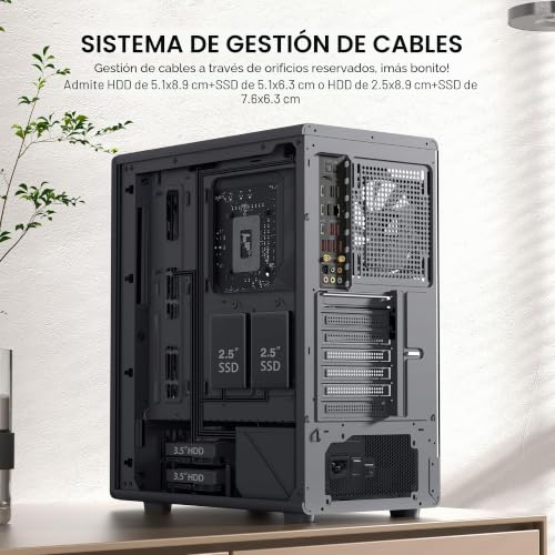 Funda ATX negra FOIFKIN M1 caja de computadora con 4 ventiladores PWM ARGB 5
