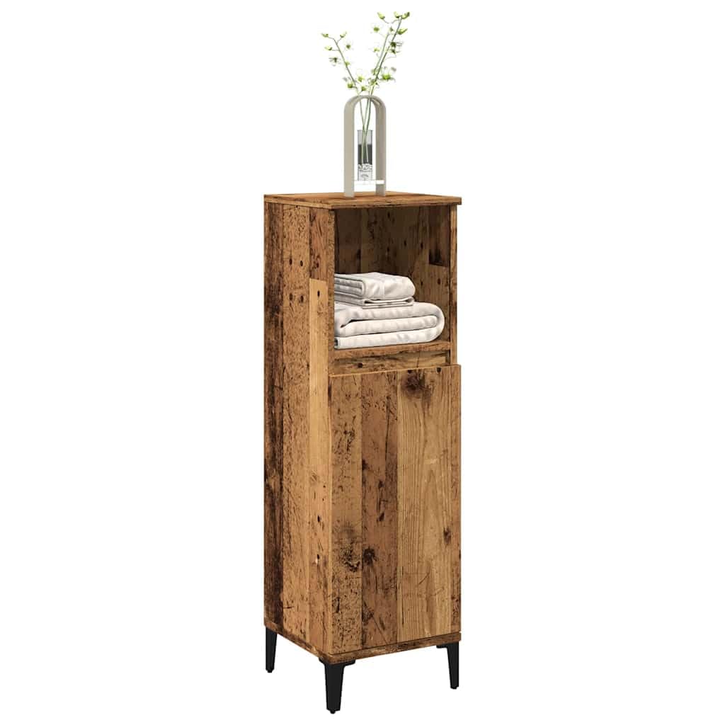 Mueble de baño de madera de 30 x 30 x 100 cm, ahorra espacio, para cuarto de baño, material Truciolato, pequeño, 857111