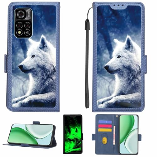 Kinetijy Case Compatible for Mobicel Vx20 Phone Case Flip Cover [with Tempered Glass Screen Protector][RFID Blocking][Luminous Effect] LPT-Lang