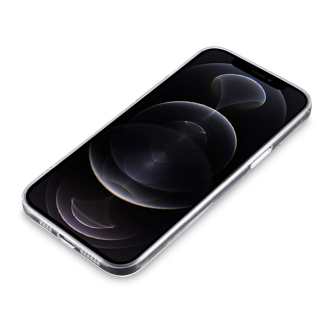 doupi UltraSlim AllClear Custodia per iPhone 12 PRO Max (6,7 Pollici), TPU Silikon Satinato fine Piuma Facile Mat Semi Trasparente Cover, Trasparente