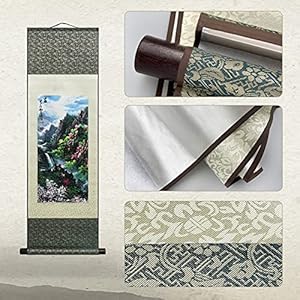 AtfArt Asian Wall Decor Beautiful Silk Scroll Painting Four Seasons Landscape Painting Summer Autumn Winter-Spring Oriental Decor Chinese Art Wall Scroll Hanging Painting Scroll 36.2 x 12in (Spring) AtfArt Asian Wall Decor Beautiful Silk Scroll Painting Four Seasons Landscape Painting Summer Autumn Winter Spring Oriental Decor Chinese Art Wall Scroll Hanging Painting Scroll 362 x 12in Spring