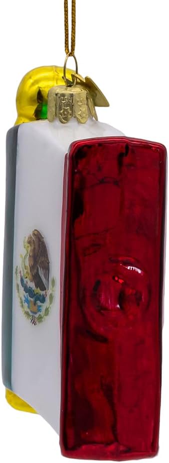 Kurt Adler 4.5-inch Noble Gems™ Mexican Flag Ornament