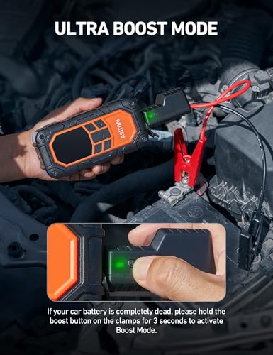 Image of AstroAI S8 Air Nano Jump Starter with Air Compressor, 1500A Peak Car Battery Jump Starter Portable (6.0 Gas /3.0L Diesel) with 150PSI Auto-Shutoff Tire Inflator, 12V Battery Charger Booster(Orange)
