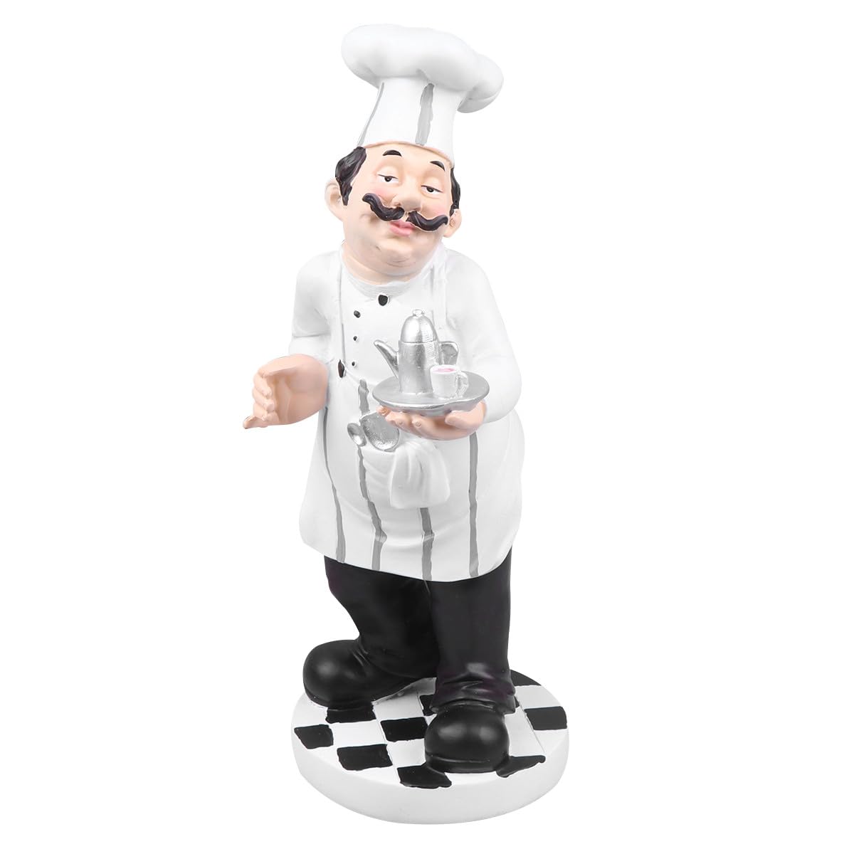 Figurine miniature chef cuisinier style européen en résine