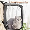 Petseek-Cat-Backpack-Carrier-Large-Pet-Backpack-Carrier-17lbs-Load-Bearing-Ventilated-Design-Dog-Backpack-Carrier-for-Small-Dogs-Sturdy-Cat-Bubble-Backpack-for-Travel-Hiking-Outdoor-Use Large Pet Backpack Carrier