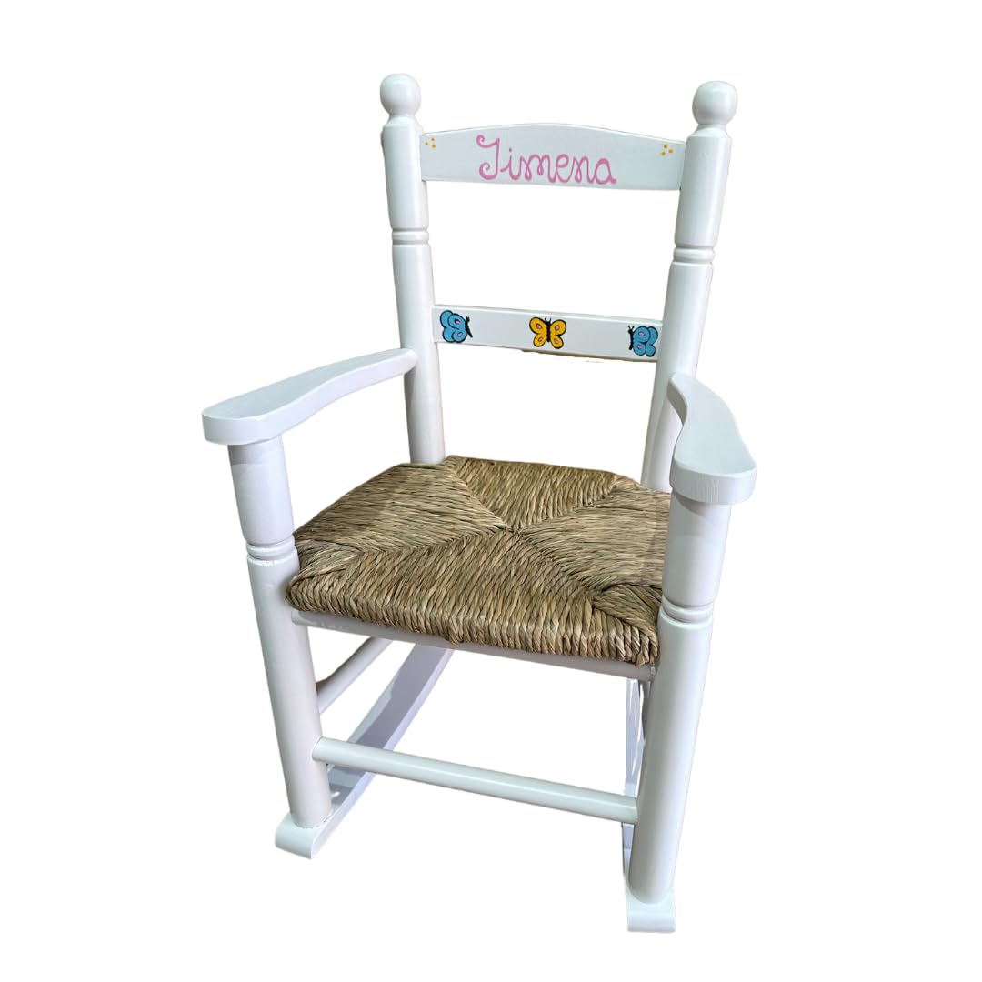 Mecedora Personalizada EN Madera 4 Colores 37X47X58 (Blanco)