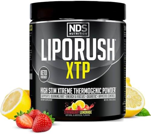 NDS Nutrition XTP Thermogenic Fat Burner with L-Carnitine – Energy, Focus, and Appetite Control – Extreme Thermogenic Fat Burning Powder Weight Loss – Strawberry Lemonade (45 Servings)