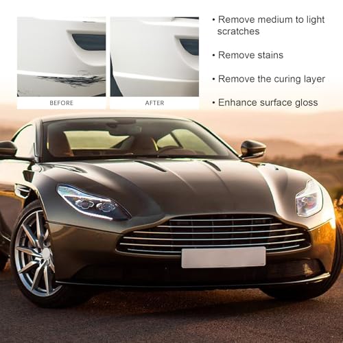 Image of Scratch Remover Wax for Vehicles - Car Paint Scratch Remover with Sponge & Wipe, Car Scratch Repair Kit for All Color, Auto Detailing Polish for Light to Deep Scratches (2)