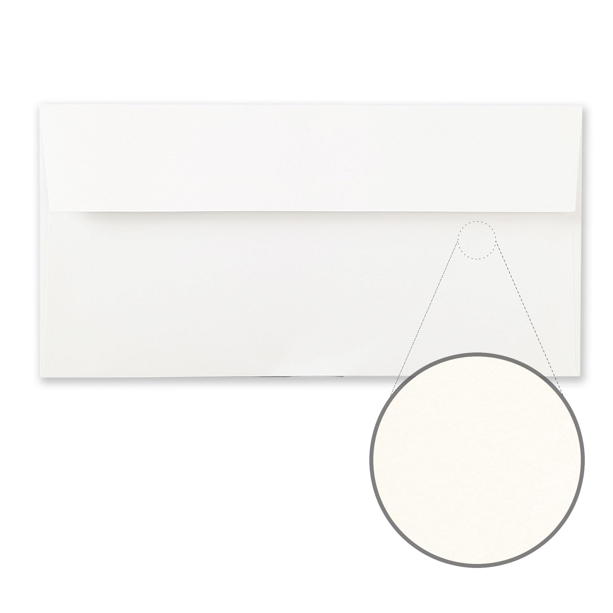 Mailshack Conqueror Luxury Envelopes DL 110mmx220mm, Thick 120gsm. No Watermark, Peel & Seal, Plain (High White Wove, 250)