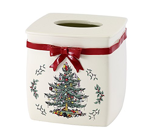 Spode - Tissue Box Cover Countertop Accessories Holiday Home Decor (Spode Christmas Tree Collection)
