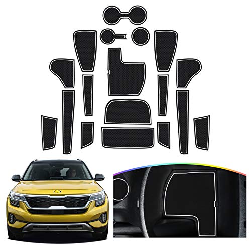 Paillasson de compartiment de porte Kia antidérapant pour console blanche