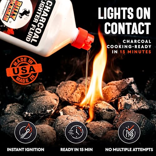 Image of Billy Buckskin Charcoal Lighter Fluid, Clean Burning, 1 Quart, 1-Pack