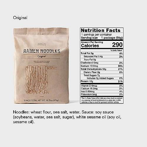 Public Goods Ramen Noodles | Brothless Vegan & Vegetarian Instant Ramen | Healthy, High Protein Asian Noodle | Preservative Free | No Added MSG |... - Image 2