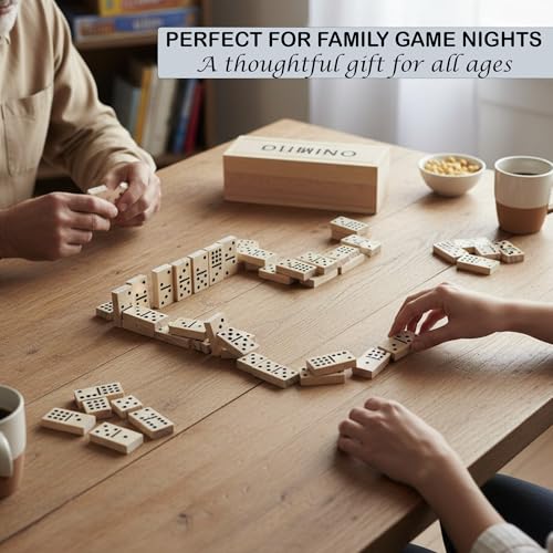 Classic Wooden Dominoes Set miniatura 4