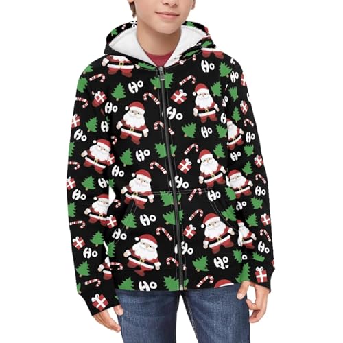 Image of Unisex Zipper Sweatshirt Boys Girls Hooded with 2 Pocket Pullover Hoodies for 6-16Y Kids