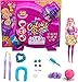 Barbie- Color Reveal Glitter, Bambola con Glitter Viola con 25 Sorprese e Tanti Accessori per Acconciature Capelli e a Tema Festa, Giocattolo per Bambini 3+Anni, HBG41