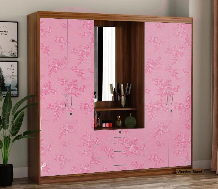 Image of ELTON DIY Self Adhesive Rose Textured Wall Paper Wall Decal for Living Room Bed Room Interior Exterior Easily Removable Furniture Make Over (45 x 300 Cms, Pink Rose, el2002)