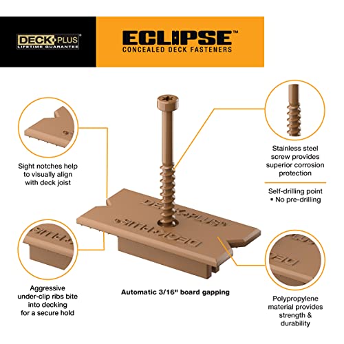 Vis à bois cachées pour terrasse Eclipse : finissez-en avec les têtes de vis rouillées