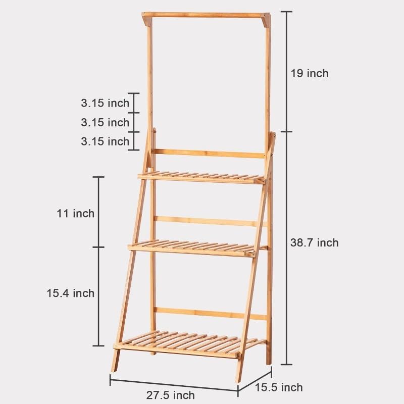 Flower pot stand 3-Tier Hanging Plant Stand Planter Shelves Flower Pot Organizer Rack Folding Display Shelving Plants Shelf