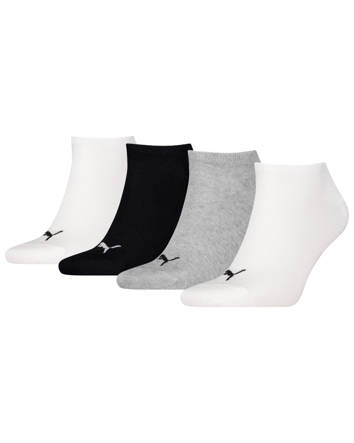 PUMA 4 Pairs Sneaker Socks White/Black/Grey 9-11 (43/46)