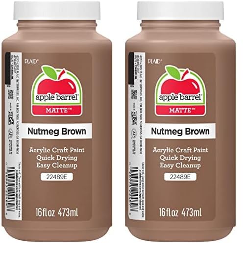 Apple Barrel Paint Acrylic, 16 oz, Nutmeg Brown (Pack of 2)