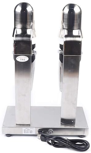 Miniatura 3 de Batidora de leche, batido de proteínas de acero inoxidable comercial de 110 V, mezclador de bebidas de doble cabezal para el hogar, tienda (560 W)