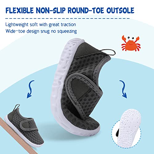 Image of LeIsfIt Toddler Water Shoes Boys Girls Barefoot Aqua Socks Kids Breathable Quick-Dry Swim Shoes for Beach Pool Surf