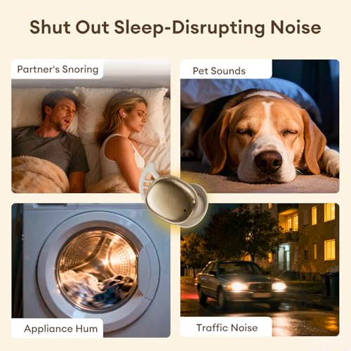 Image of PAXA Invisible Sleep Earbuds for Side Sleepers, Small Earbuds | Bluetooth 6.0 Sleep Headphones with Soft Silicone Tips, Mini Earbuds for Sleeping, Snoring Noise Isolation, S13 Beige