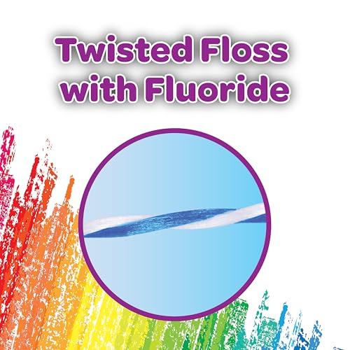 Image of GUM Crayola Twistables Kids Floss Pick with Fluoride, 75 Count (4 Pack)