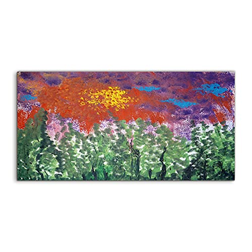 Mur sombre Solution deco tableau verre 100x50cm paysage lumineux pour salon