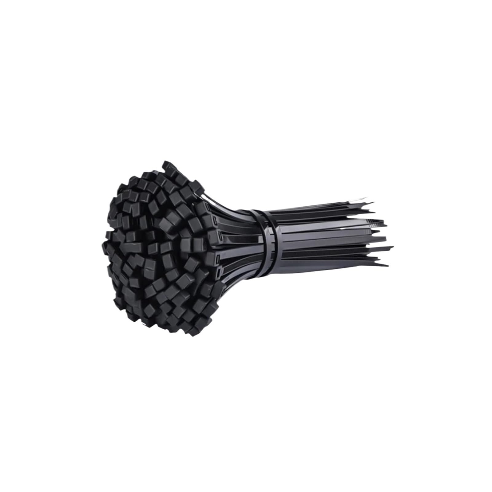 Bridas de nylon ABS con cierre automático, Bridas for cables de nailon con autobloqueo en blanco y negro, 100-200 mm x 3, 100-2000 piezas(Black-3x200mm,2000pcs)