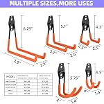 30 Pack Heavy Duty Steel Storage Hooks - Wall Mount Garage Hanger & Organizer for Bikes, Tools, Ladders, Bulk Items, Ropes and More - Image 2