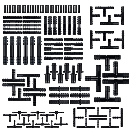 Image of 115PCS Car Vacuum Hose Connector Assortment,12 Sizes Vacuum Tube Vacuum Line Kit with Tee /Straight /Reducer Connector,Heat Resistant 240℃ (460℉) Car Spare Parts for Car Truck SUV (115PCS Connector)