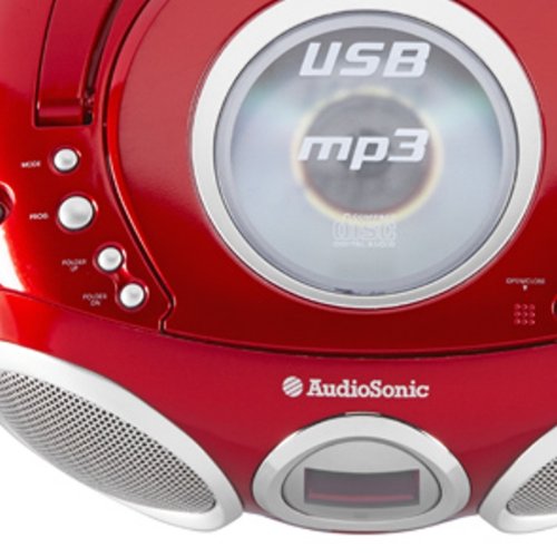 AudioSonic CD-570 CD Stereoradio (MP3, USB 2.0) rot - Image 7