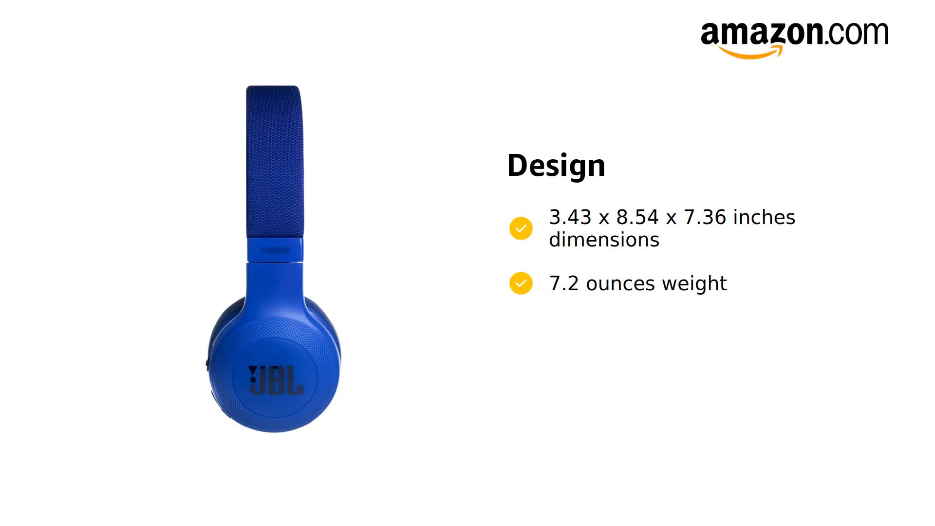 Amazon.com: JBL E45BT On-Ear Wireless Headphones (Blue) : Electronics