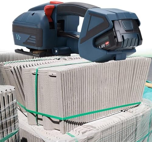 Automatic Electric Strapping Machine - Hot Melt Banding Tool for 1/2" to 5/8" PP/PET Straps, Heavy-Duty Packaging Tensioner for Efficient Bundling & Shipping