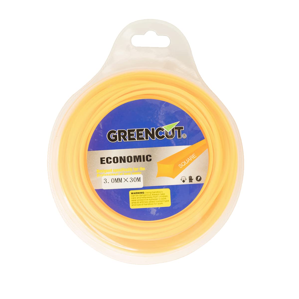 GREENCUT - Hilo cuadrado de nylon de 3 mm x 30 m, universal, para todos los modelos de desbrozadora