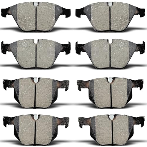Front and Rear Ceramic Brake Pads fit for 2009-2011 For BMW 335d, 2007-2013 For BMW 335i, 2009-2012 For 335i xDrive, 2007-2008 For 335xi,2011-2013 For 335is